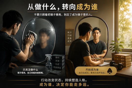 从做什么转向成为谁：你以为自己每天都在种树，其实你正在长成那棵树