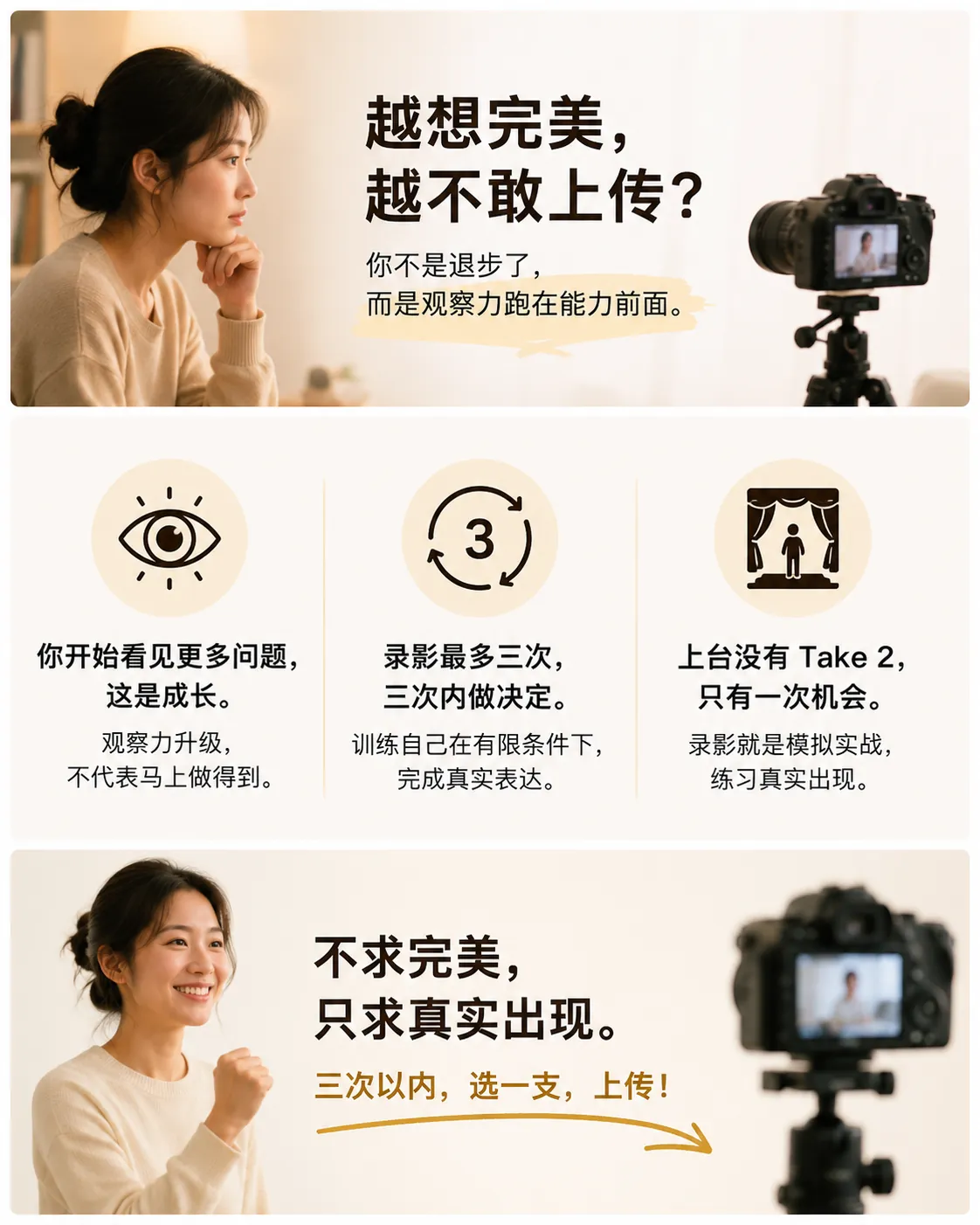 上台没有 Take 2 三次以内做决定